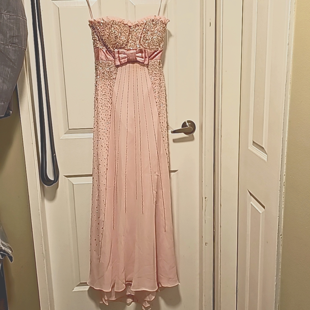 Bari Jay strapless gown